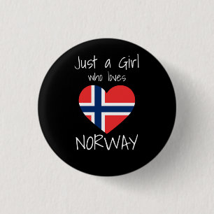Norway Flag 3 Cm Round Badge