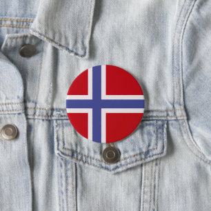 Norway flag 7.5 cm round badge