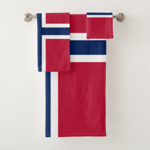 Norway Flag Bath Towel Set