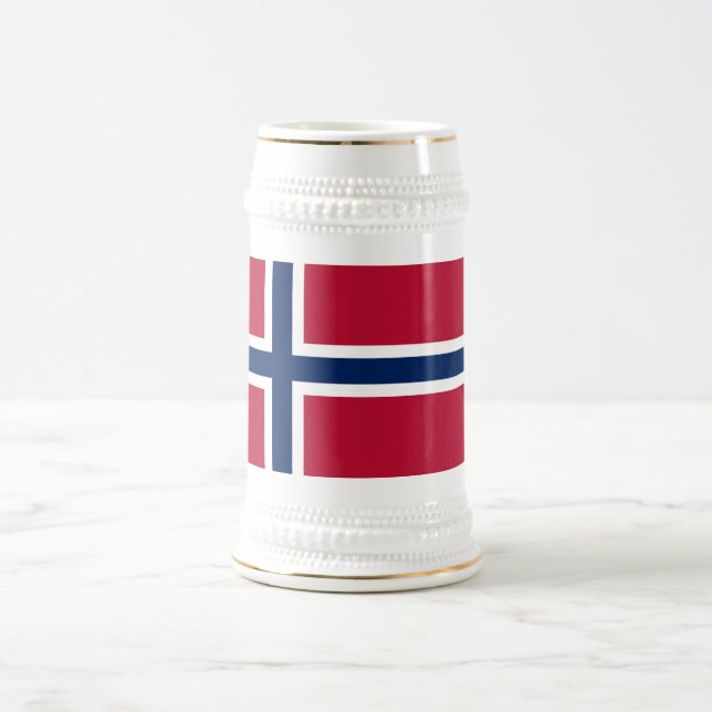 Norway Flag Beer Stein (Center)