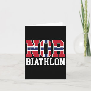 Norway Flag Biathlonist - Norwegian Nor Biathlon 1 Card