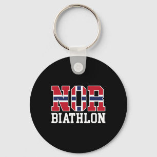 Norway Flag Biathlonist - Norwegian Nor Biathlon 1 Key Ring