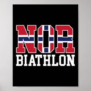 Norway Flag Biathlonist - Norwegian Nor Biathlon 1 Poster