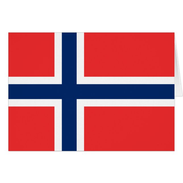 Norway Flag Card (Front Horizontal)
