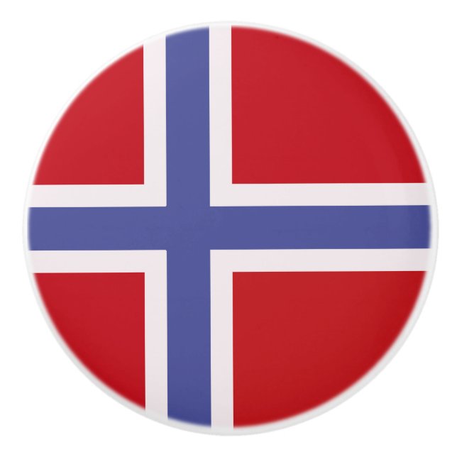 Norway flag ceramic knob (Front)