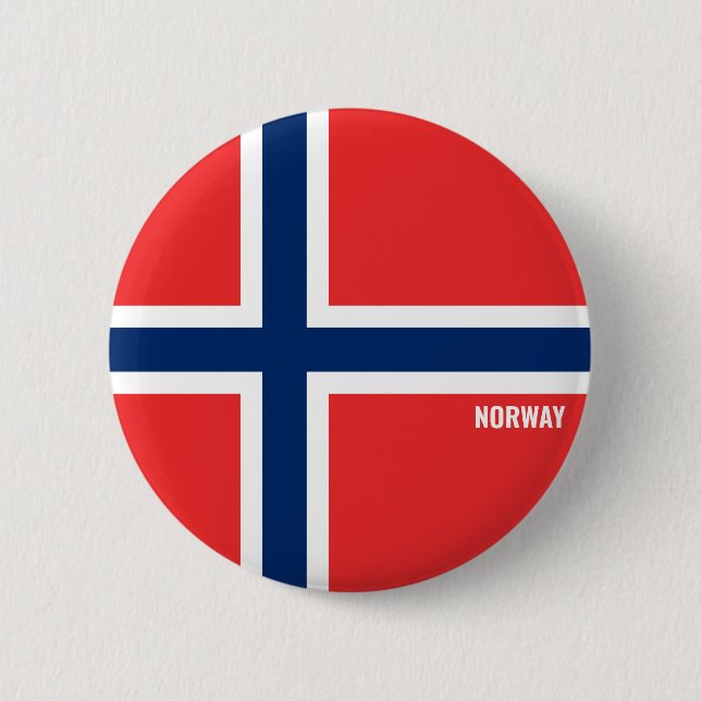 Norway Flag Charming Patriotic 6 Cm Round Badge (Front)