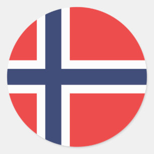Norway Flag Classic Round Sticker