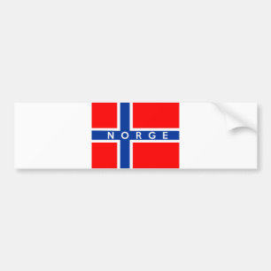 norway flag country norge text name bumper sticker
