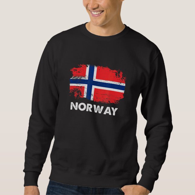 Norway Flag Design Norwegian Flag Sweatshirt (Front)