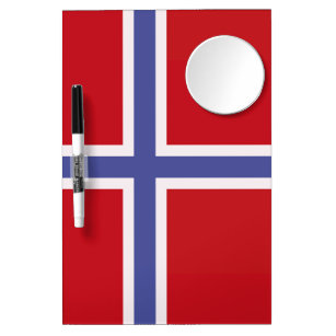 Norway flag dry erase board with mirror
