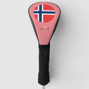 Norway Flag & Girls Monogrammed Golf Clubs Covers