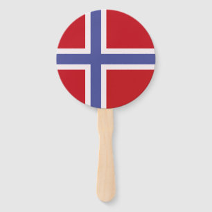 Norway flag hand fan