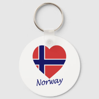 Norway Flag Heart Key Ring