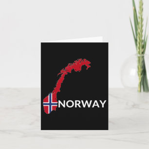 Norway Flag Hiking Holiday Norway Norwegian Flag Card