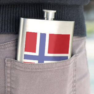 Norway flag hip flask