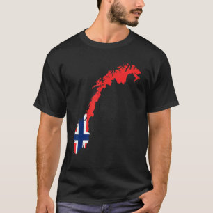 Norway flag in Norway outline Norway T-Shirt