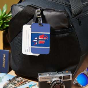 norway Flag Inside Me, scandinavia inside Claw Mar Luggage Tag