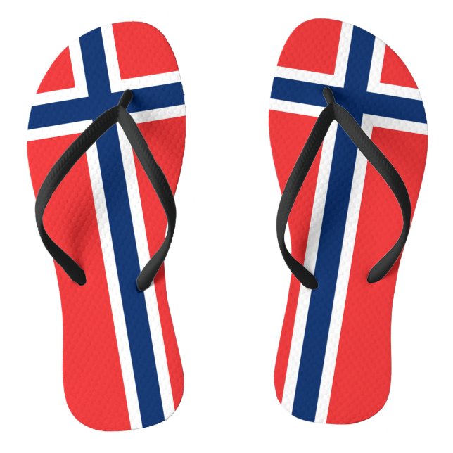 Norway Flag Jandals (Footbed)
