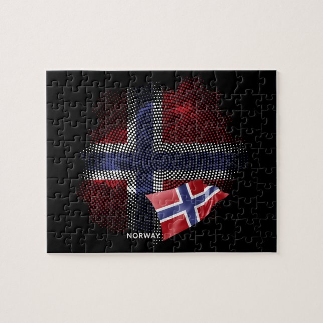 Norway flag jigsaw puzzle (Horizontal)