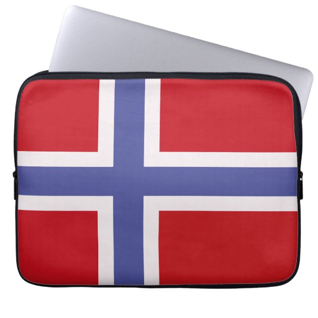 Norway flag laptop sleeve (Front)