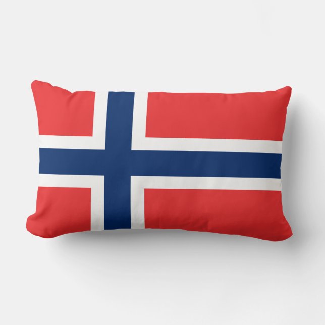 Norway Flag Lumbar Cushion (Front)