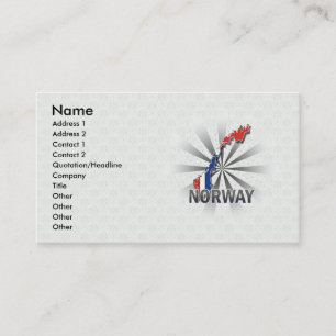 Norway Flag Map 2.0 Business Card