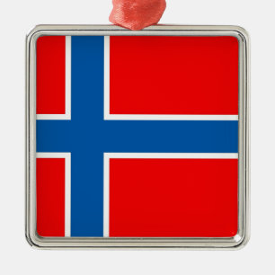 Norway flag metal tree decoration