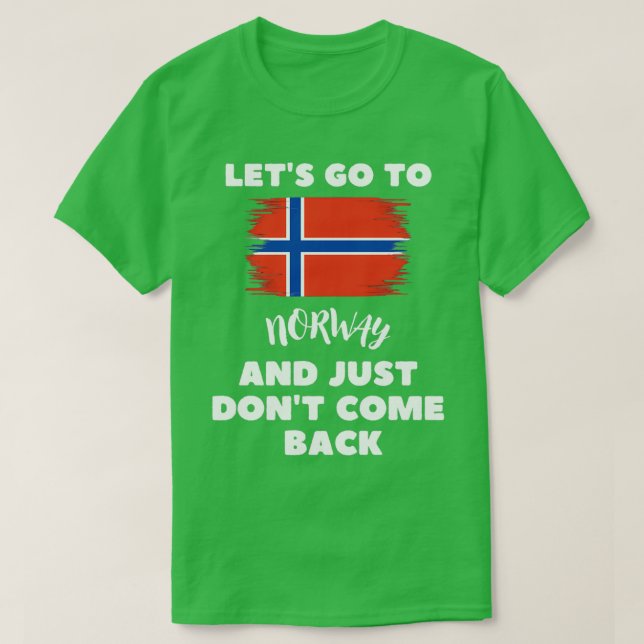 Norway Flag Norwegian Funny Norway T-Shirt (Design Front)