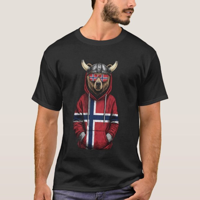 Norway Flag Norwegian Pride Norge 5 T-Shirt (Front)