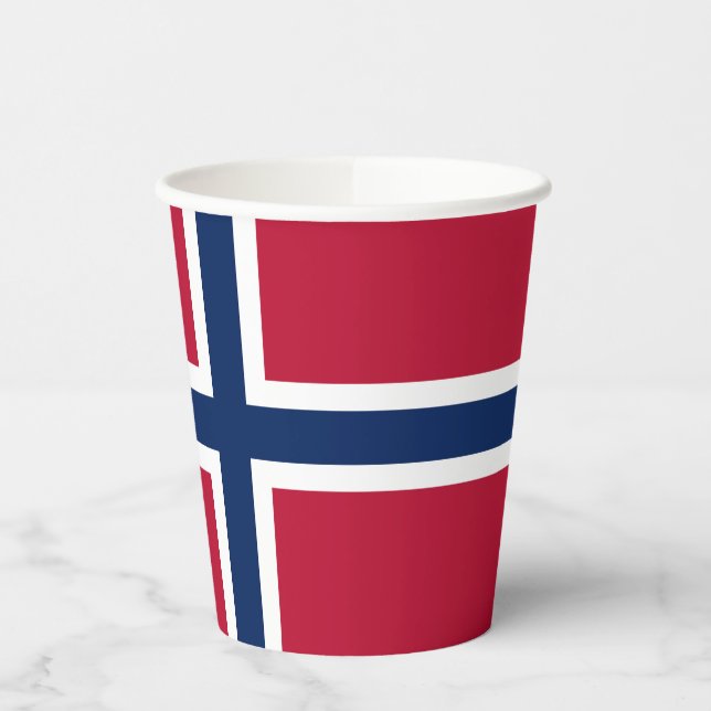 Norway Flag Paper Cups (Left)