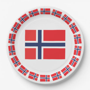NORWAY FLAG PAPER PLATE