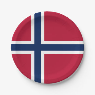 Norway Flag Paper Plate