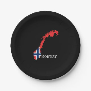 Norway Flag Paper Plate