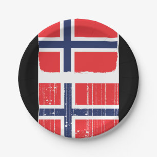 Norway Flag Paper Plates