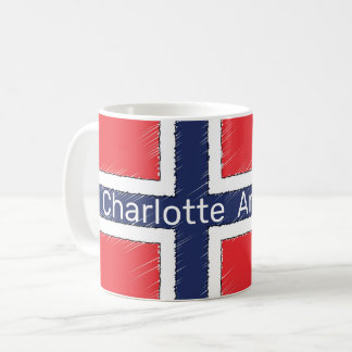 Norway Flag Personalised Coffee Mug