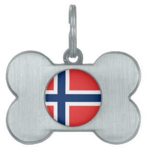 Norway Flag Pet Name Tag
