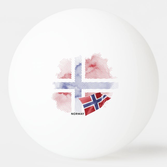 Norway flag ping pong ball (Front)