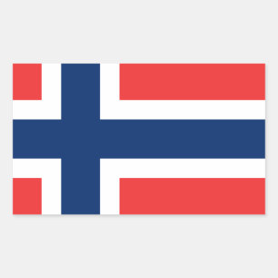 Norway flag rectangular sticker