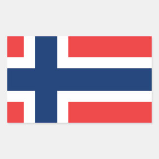 Norway flag rectangular sticker