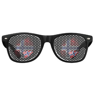 Norway flag retro sunglasses