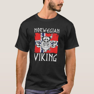 Norway Flag Scandinavia Pride Norwegian Viking Nor T-Shirt