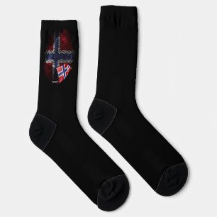 Norway flag socks