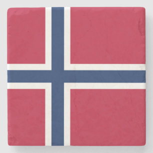 Norway Flag Stone Coaster