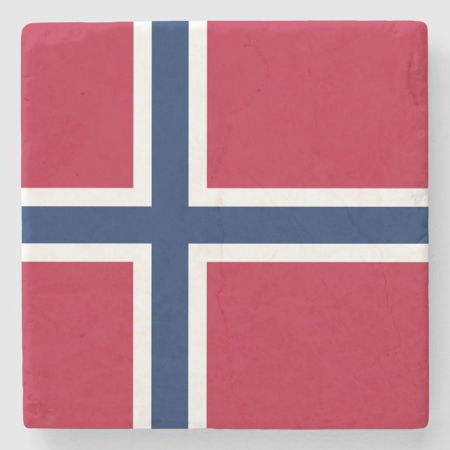 Norway Flag Stone Coaster (Front)