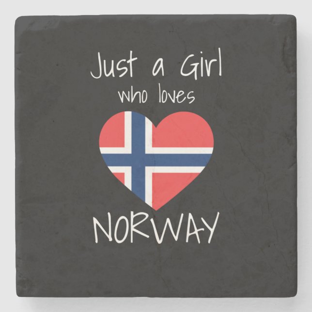 Norway Flag Stone Coaster (Front)
