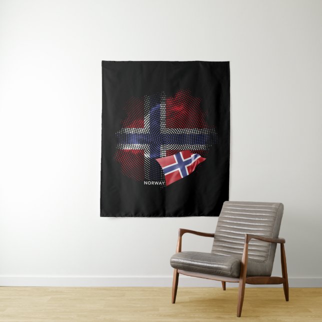Norway flag tapestry (In Situ)