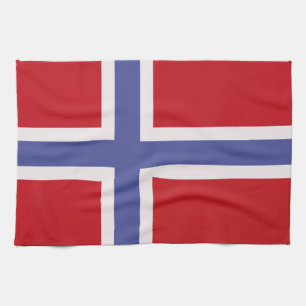 Norway flag tea towel