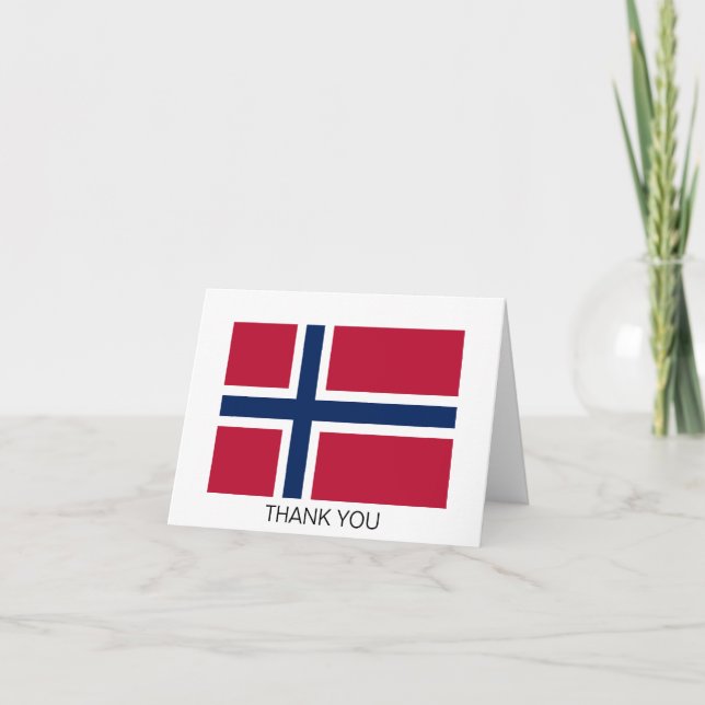 Norway Flag Thank You Card (Front)