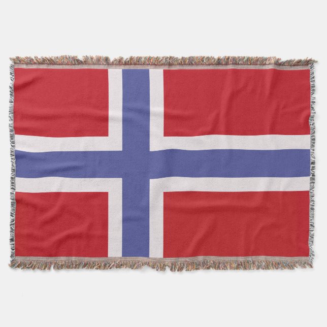 Norway flag throw blanket (Front)