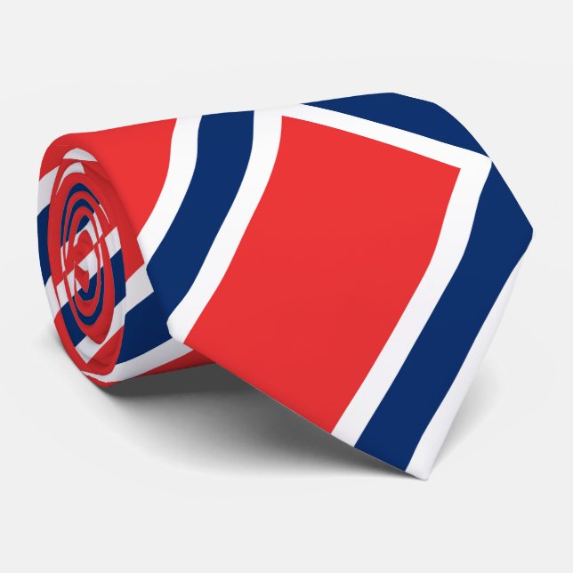 Norway Flag Tie (Rolled)
